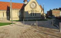 A photo from a recently completed BBS project, titled 'Public Realm Project in Hartlepool Breathes New Life into Historic Street Network'