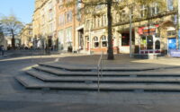A photo from a recently completed BBS project, titled 'Heritage Project Rejuvenates Bigg Market, Newcastle Upon Tyne'