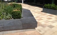 A photo from a recently completed BBS project, titled 'Limestone and Granite Supplied to Hammersmith Grove Public Realm'